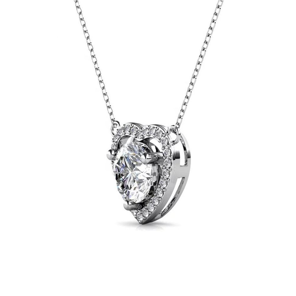 Certified 1ct. t.w. Diamond Heart Frame Pendant Necklace - Picture 5 of 16